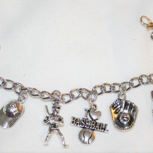 Custom Sports Bracelet, Create Your Own Sports Bracelet, Mix and Match Sports Bracelet, Mix and Match Sports Charm Bracelet, Sports Jewelry