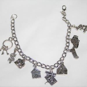 Realtor Charm Bracelet, Stainless Steel Realtor Bracelet, Real Estate Agent Gift, Real Estate Agent Bracelet, Real Estate Broker Gift,