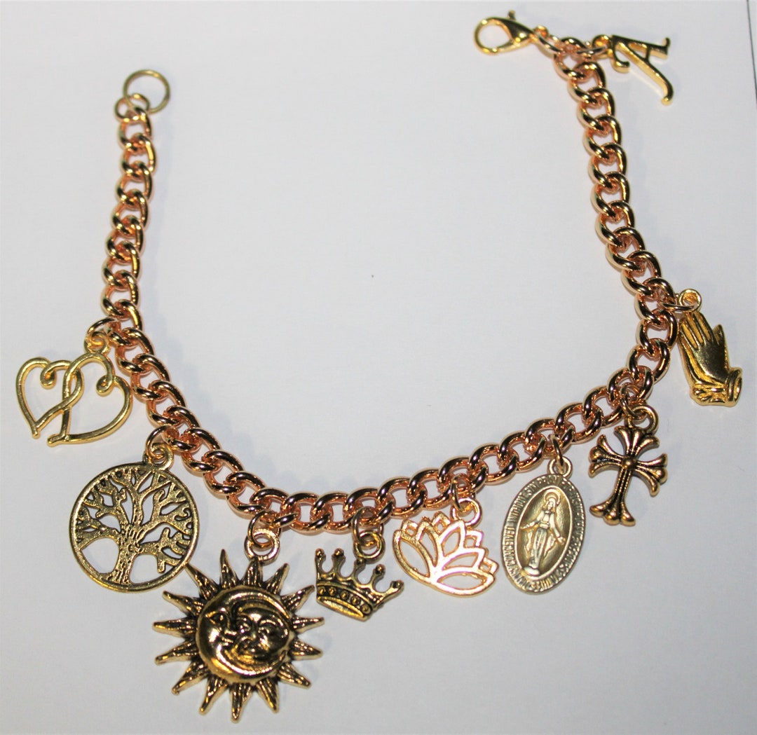 Create Your Own Gold Bracelet Custom Charm Bracelet Custom Etsy