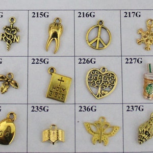 Create Your Own Gold Bracelet, Custom Charm Bracelet, Gold Toned Charm Bracelet, Personalized Charm Bracelet, image 6