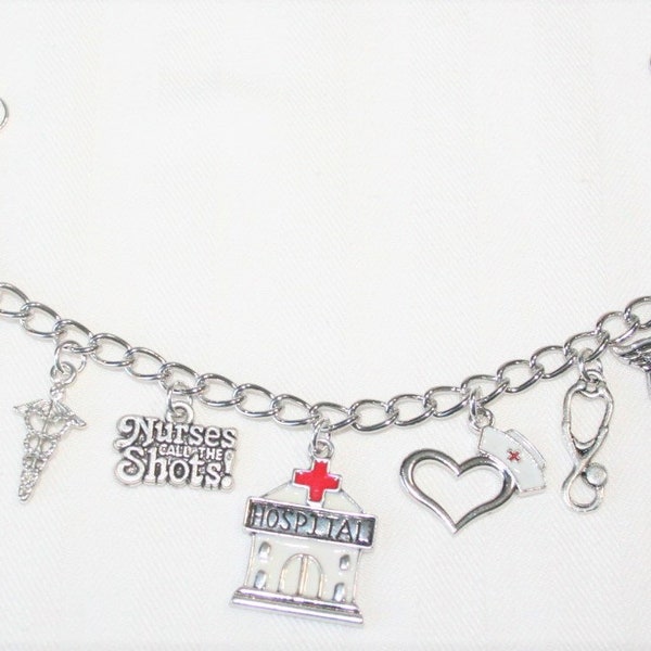 Create Your Own Medical Bracelet, Stainless Steel Nursing Charm Bracelet, Custom Made Dental Bracelet, Nurse Gift, Science Bracelet