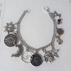 Aquarius Charm Bracelet, Stainless Steel Zodiac Charm Bracelet, Aquarius Birthday Charm Bracelet, Aquarius Bracelet, Astrology Bracelet