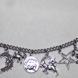 Capricorn Charm Bracelet, Stainless Steel Zodiac Charm Bracelet,  Personalized Capricorn Charm Bracelet, Astrology Bracelet