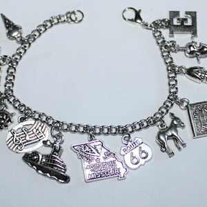 Missouri Charm Bracelet, Stainless Steel Missouri Bracelet, Missouri State Bracelet, Missouri Jewelry,  Missouri Bracelet, Missouri Gift