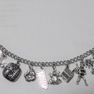 Puerto Rico Charm Bracelet, Stainless Steel Puerto Rico Bracelet, Puerto Rico Travel Bracelet, Stainless Steel Puerto Rico Charm Bracelet,