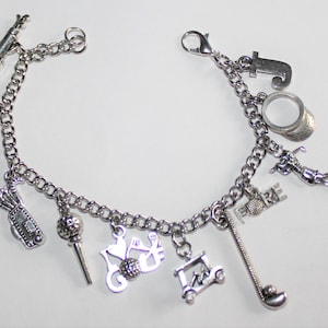 Golf Charm Bracelet, I Love Golfing Bracelet, Golf Lover Bracelet, Golfer Gift, Ladies Golf Bracelet, Golfing Jewelry, Personalized Bracelet