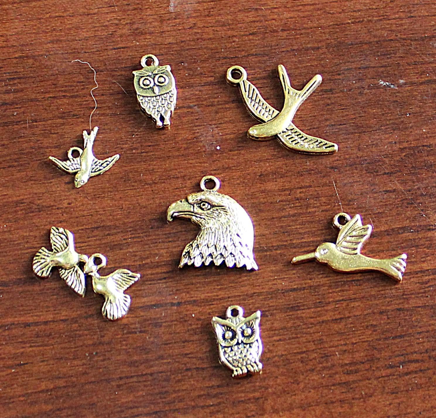 Liquidation Sale of Bird Charms, Bulk Charms, Owl Charms, Mixed Lot of Bird Charms