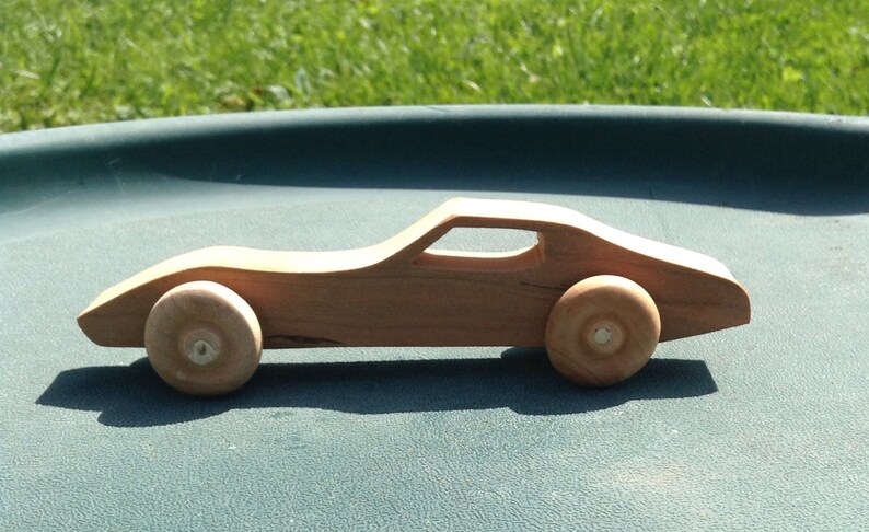 All natural unfinished wooden toy car Cherry 1970s Chevrolet | Etsy