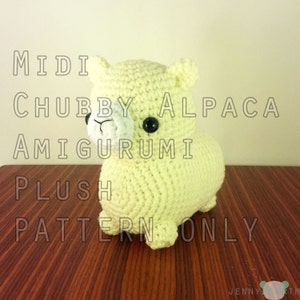 PATTERN: Midi Chubby Alpaca Amigurumi Plush (instant download)