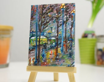 Market Street San Francisco - 3.5" x 2.5" Print from Original Painting by marinelaArt