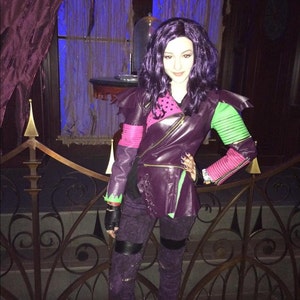 Disney's Descendants Mal Jacket ALL LEATHER Teen Sizes image 2