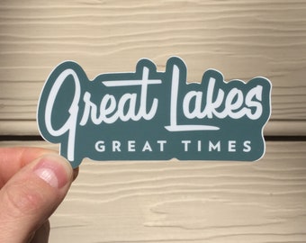 Michigan Sticker - Great Lakes Great Times - Vinyl Decal