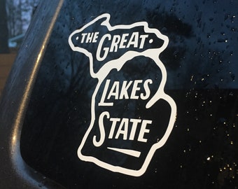 Michigan Car Decal - The Great Lakes State Decal - Window Sticker