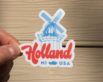 Holland Michigan Sticker - Holland Windmill - Vinyl Decal