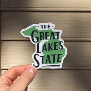 Great Lakes State of Michigan Die Cut Window Sticker Decal Great Lakes State of Michigan Die Cut Window Sticker Decal
