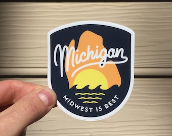 Michigan Sticker - Midwest is Best - Vinyl Decal