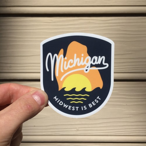 Michigan Sticker Midwest is Best Vinyl Decal Etsy