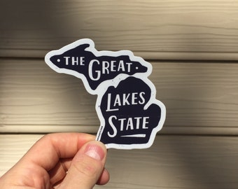 Michigan Sticker - The Great Lakes State Decal - Vinyl Sticker