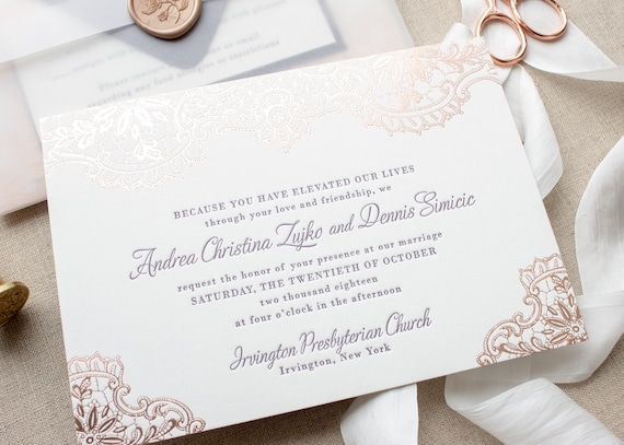 custom letterpress invitations