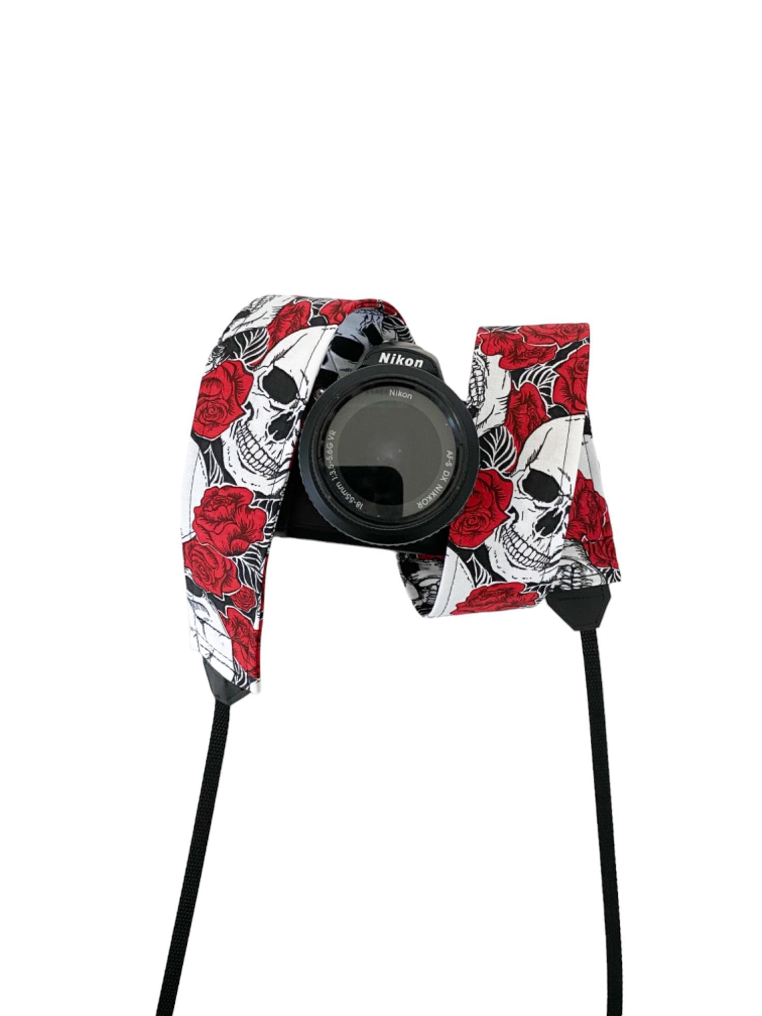 Skulls Camera Strap / Skeleton Camera Strap / DSLR Camera Strap for Nikon, Canon, Sony and more / Fabric Camera Strap