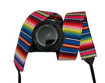Serape Stripe Camera Strap / DSLR Camera Strap for Nikon, Canon, Sony and more / Fabric Camera Strap / Fun Novelty Camera Strap