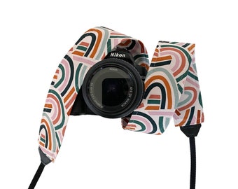 Boho Camera Strap / DSLR Camera Strap for Nikon, Canon, Sony and more / Fabric Camera Strap