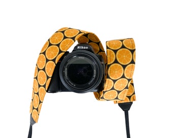 Oranges Camera Strap / DSLR Camera Strap for Nikon, Canon, Sony and more / Fabric Camera Strap