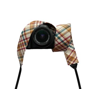 Brown, Red, and Green Camera Strap / DSLR Camera Strap for Nikon, Canon, Sony and more / Fabric Camera Strap