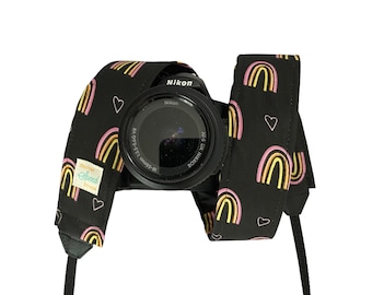Rainbow Camera Strap / DSLR Camera Strap for Nikon, Canon, Sony and more / Fabric Camera Strap