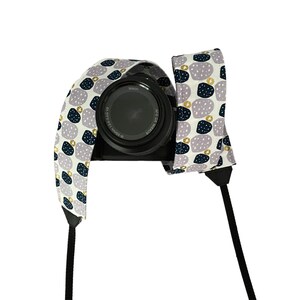 Purple and Navy Geometric Camera Strap / DSLR Camera Strap for Nikon, Canon, Sony and more / Fabric Camera Strap