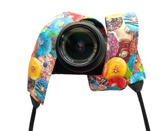 Sprinkles Camera Strap / DSLR Camera Strap for Nikon, Canon, Sony and more / Fabric Camera Strap