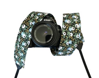 Rifle Paper Floral Camera Strap / DSLR Camera Strap for Nikon, Canon, Sony and more / Fabric Camera Strap