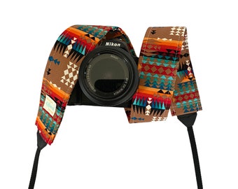 Tribal Navajo Camera Strap / DSLR Camera Strap for Nikon, Canon, Sony and more / Fabric Camera Strap