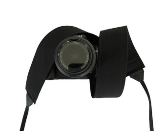 Black Fabric Camera Strap / DSLR Camera Strap for Nikon, Canon, Sony and more / Fabric Camera Strap