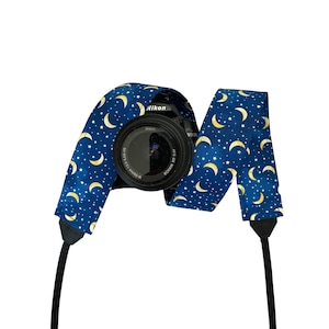 Celestial Camera Strap / Moon and Stars Camera Strap / DSLR Camera Strap for Nikon, Canon, Sony and more / Fabric Camera Strap