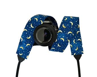 2" Wide Ready to Ship / Celestial Camera Strap / DSLR Camera Strap for Nikon, Canon, Sony and more / Fabric Camera Strap