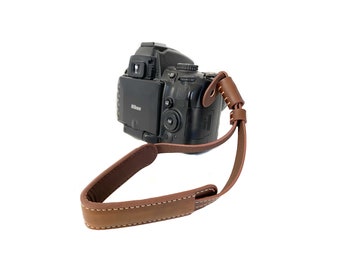 Camera Wrist Strap, Vegan Leather Camera Strap, Photographer Gift, Adjustable Wrist Strap, Choose from 3 Colors, Camera Accessory