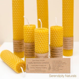 100% Pure Beeswax Honeycomb Hand-rolled Candle