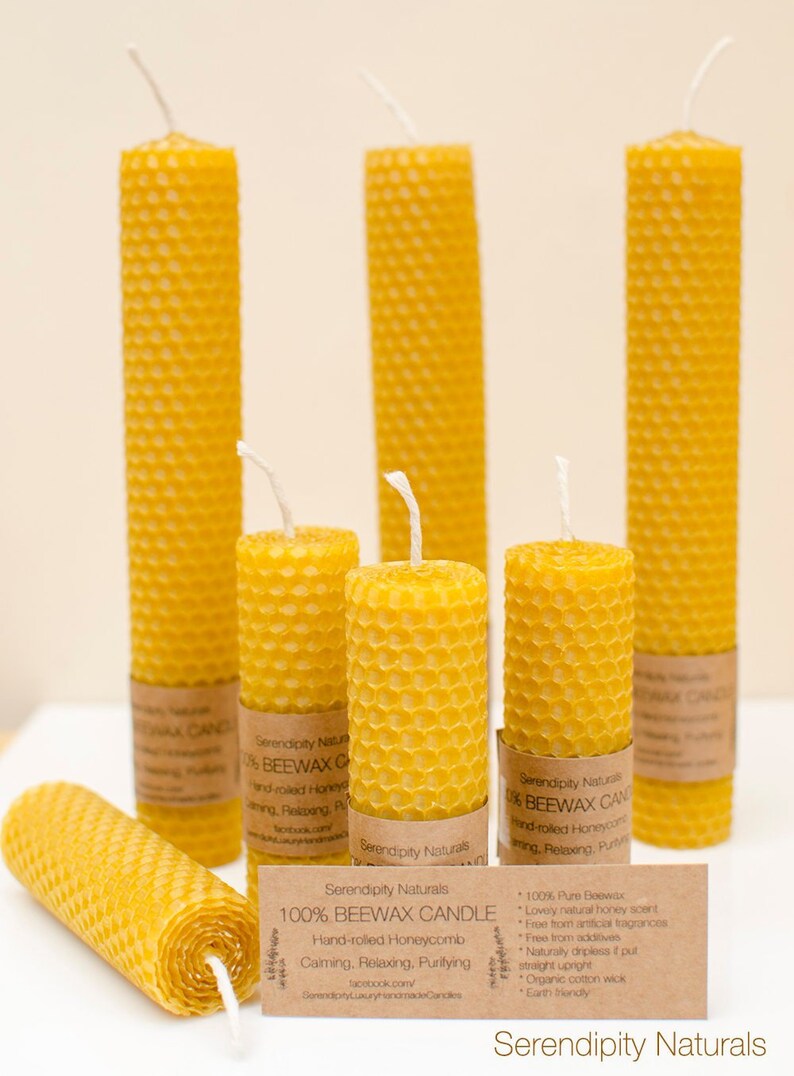 100% Pure Beeswax Honeycomb Hand-rolled Candle image 1