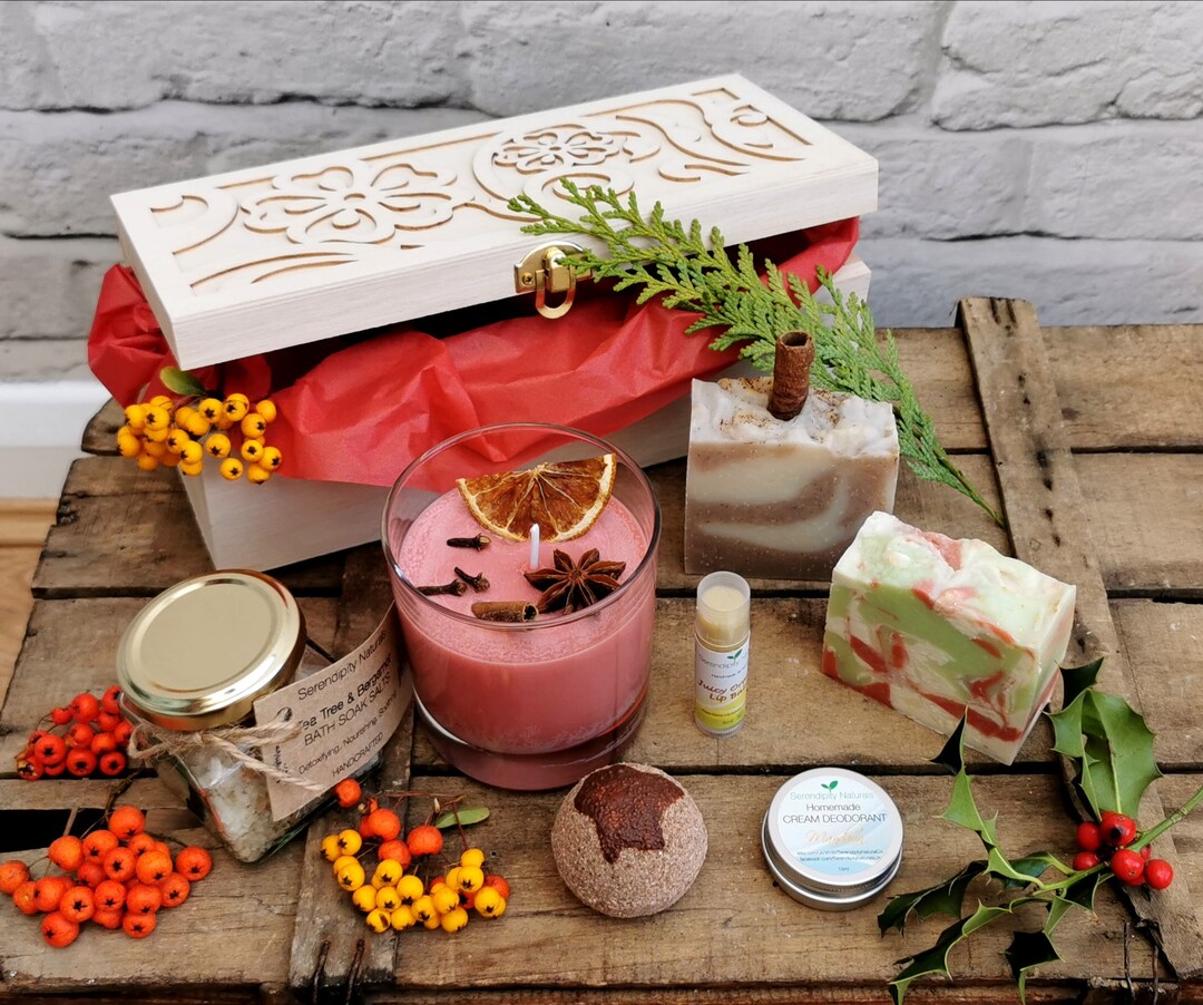 Luxury Christmas Gift Box Includes Christmas Scented Candle Etsy UK