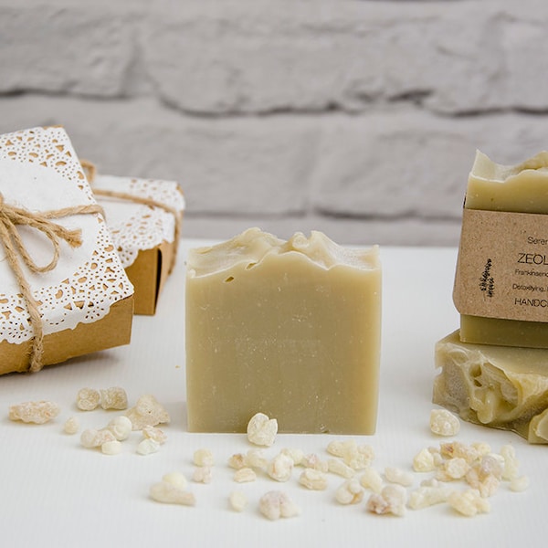 ZEOLITE DETOX All Natural Soap, Exfoliating, Removes Toxins, Vegan, Palm Oil free, Plastic Free, face and body Soap