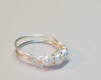 Pearl Band Sterling Silver