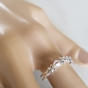 Herkimer Diamond Ring, Sterling Silver Band