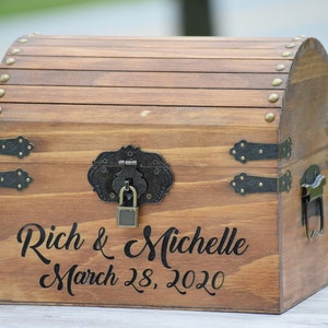 Lockable Card Box - Rustic Wedding Card Box - Rustic Wedding Decor - Advice Box Wishing Well - Shabby Chic Card Box - Wedding Card Box