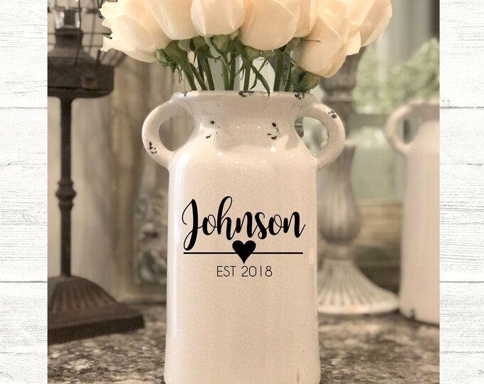 Farmhouse Milk Can Personalized Ceramic Milk Can Personalized Milk Can
