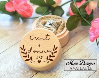 Will You Marry Me Ring Box - Engraved Wedding Ring Box - Wooden Ring Box - Ring Bearer Box - Engraved Wooden Box - Personalized Ring Box