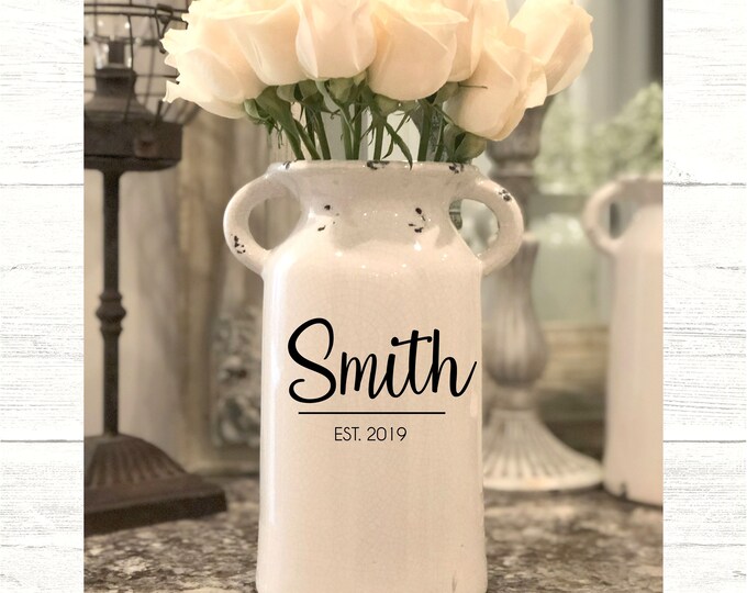 Personalized Ceramic Milk Can Farmhouse Milk Can Etsy