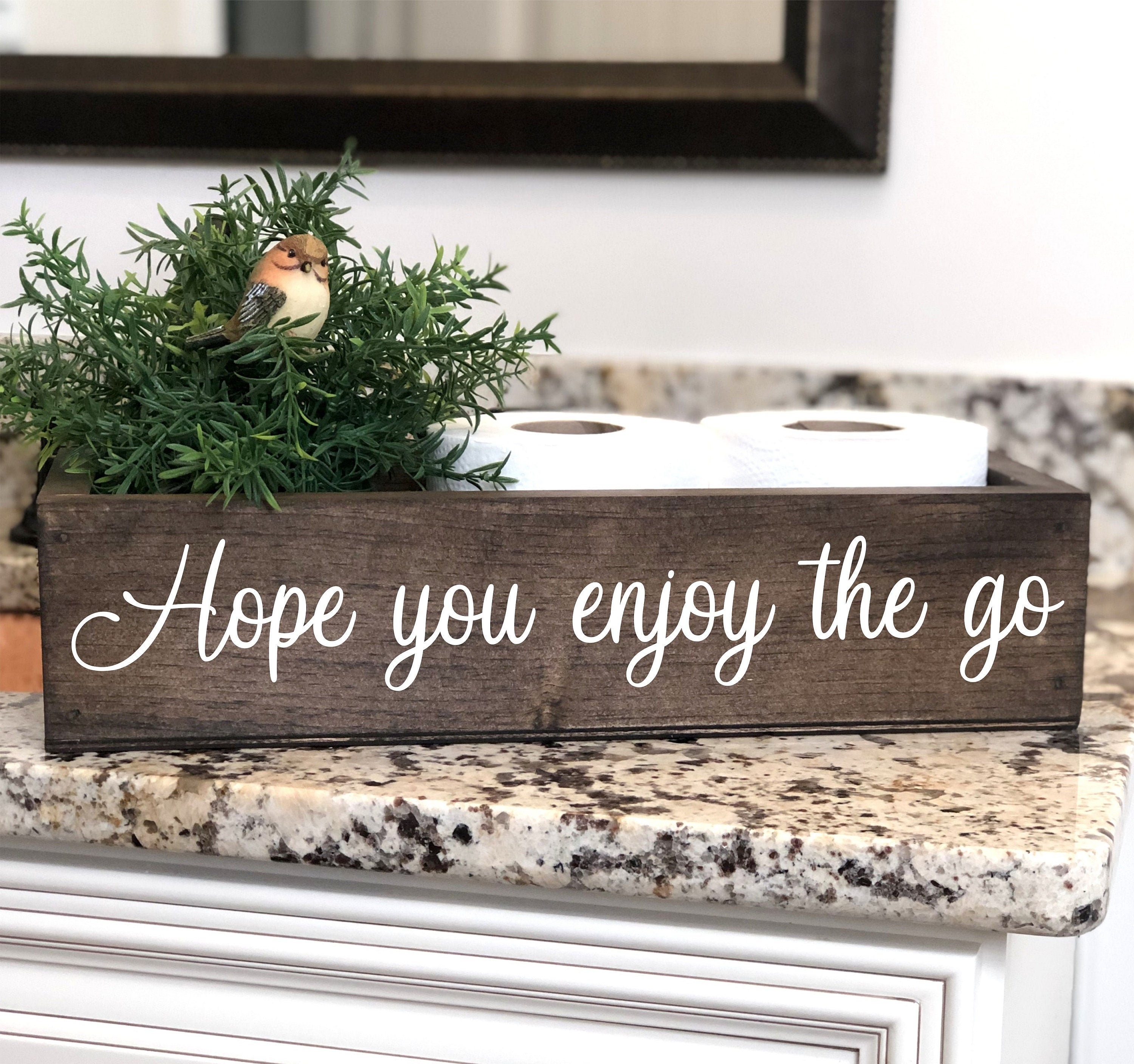 Caja de almacenamiento de aseo de baño soporte de papel | Etsy