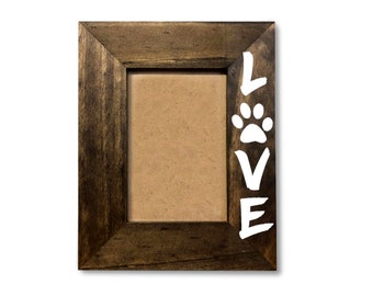 Pet lover Picture Frame -4x6 Personalized Picture Frame - Picture Frame - Wood Picture Frame