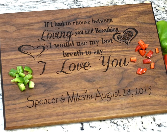 Personalized Cutting Board - Engraved Cutting Board Wedding Gift Anniversary Gift Housewarming Gift Corporate Gift - Wedding Shower Gift